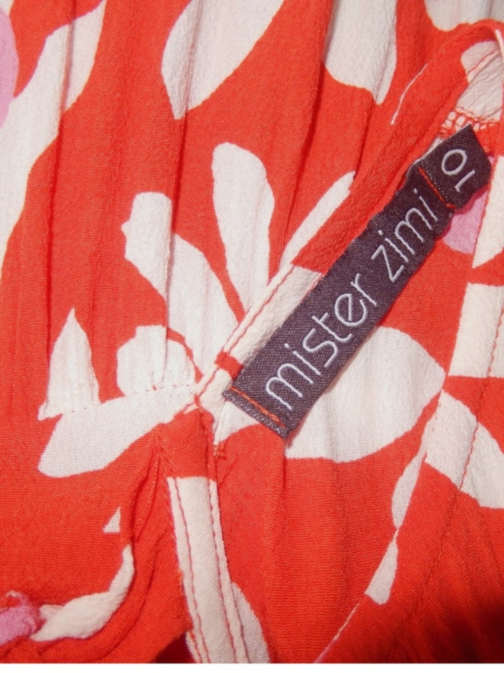 Mister Zimi Olivia Red White Daisy Midi Sleeveless Dress AU 10/US 6 - Picture 5 of 9
